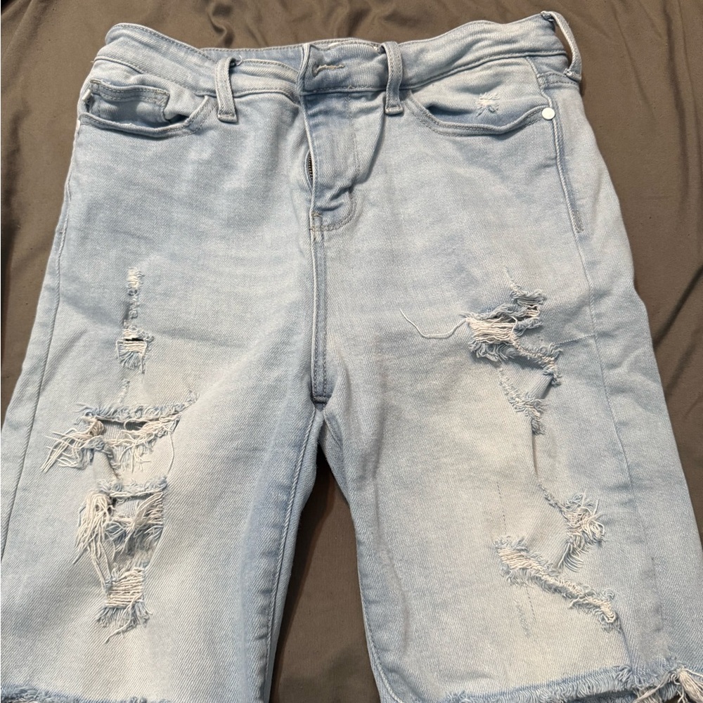 Judy Blue High Waist Distressed Denim Shorts